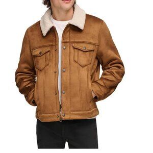 Levi's® Sherpa Sherpa Zip Front Trucker Jacket - Brown
